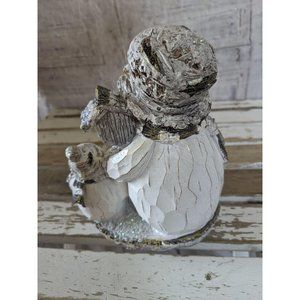 Vintage Santa candle light snowman Xmas decor hold‎